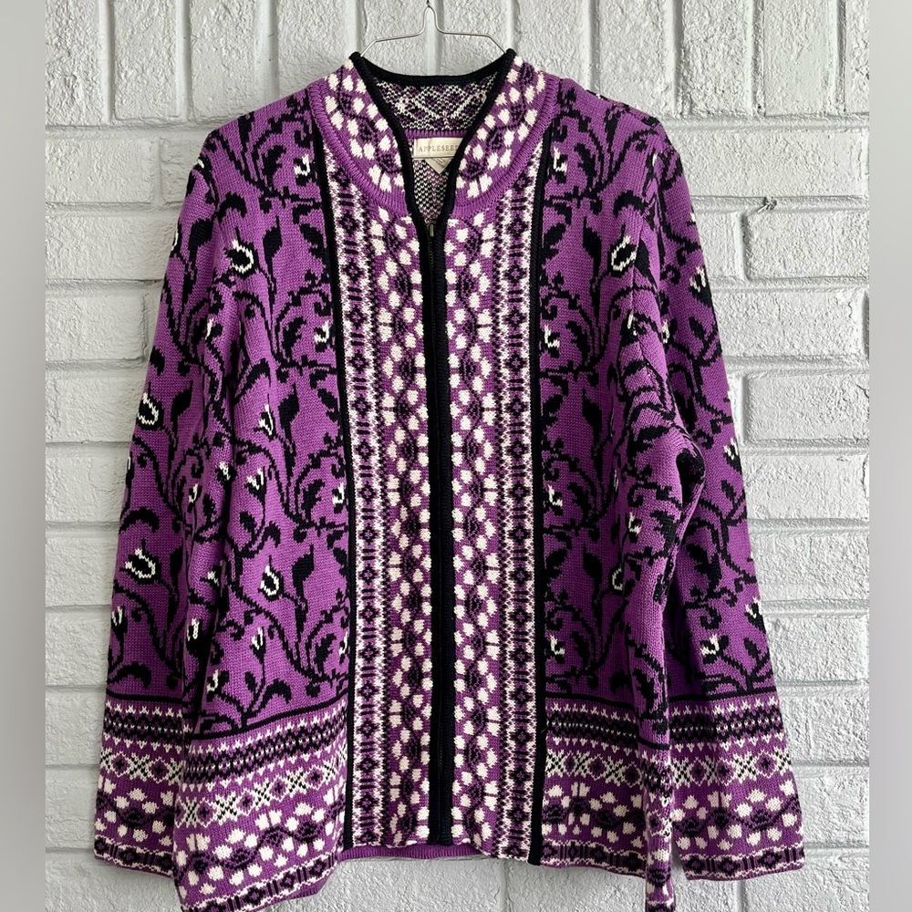 EUC Appleseed’s Zip Up Tunic Sweater. Size XL